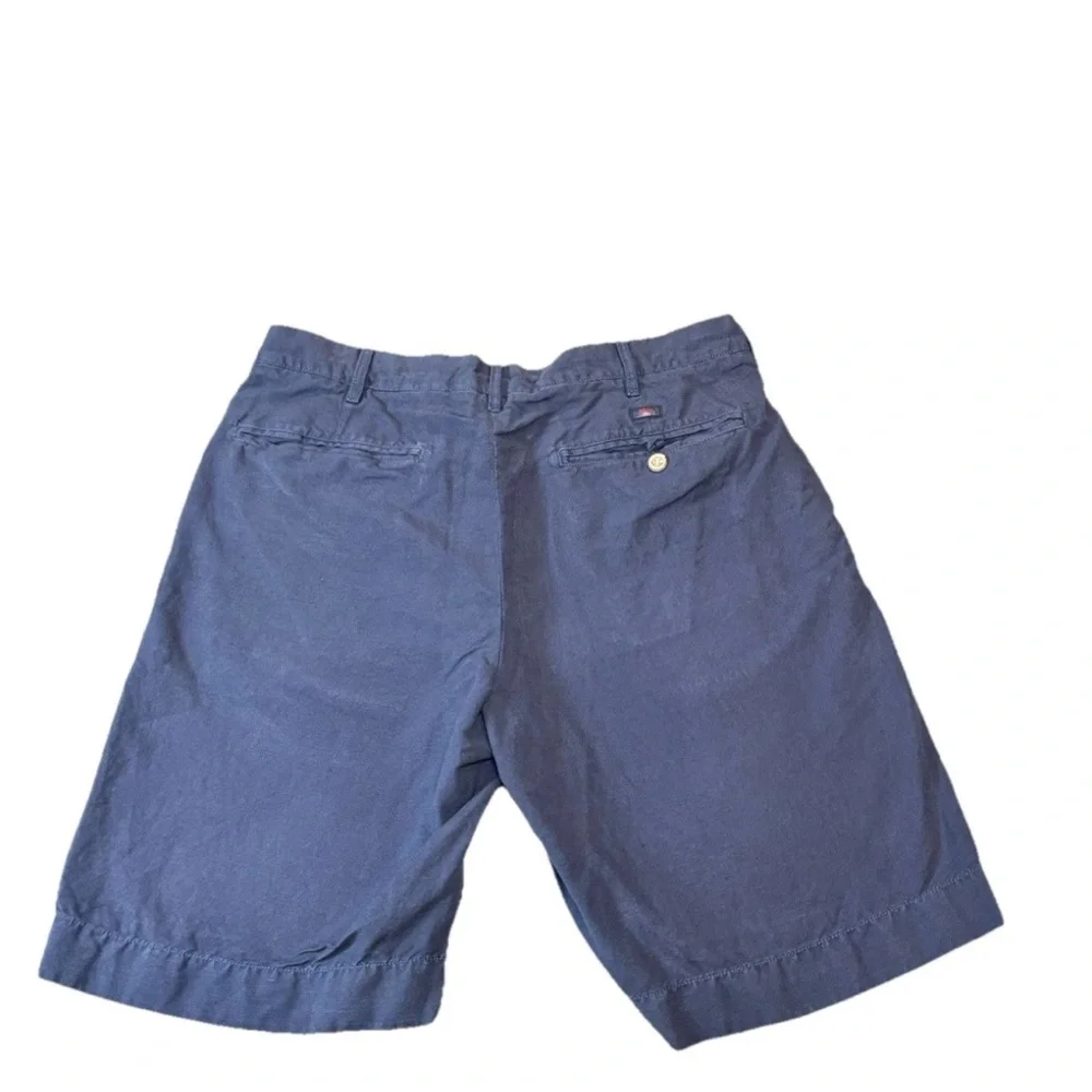 Faherty Malone Chino Shorts Linen Blend Men’s‎ 30 Blue 9 Inch Inseam